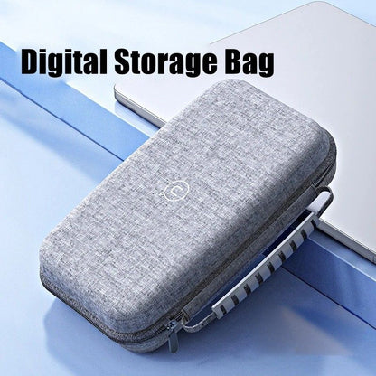 Waterproof Double Layer Electronics Organizer Bag  Travel Cable Cord Storage Pouch 8