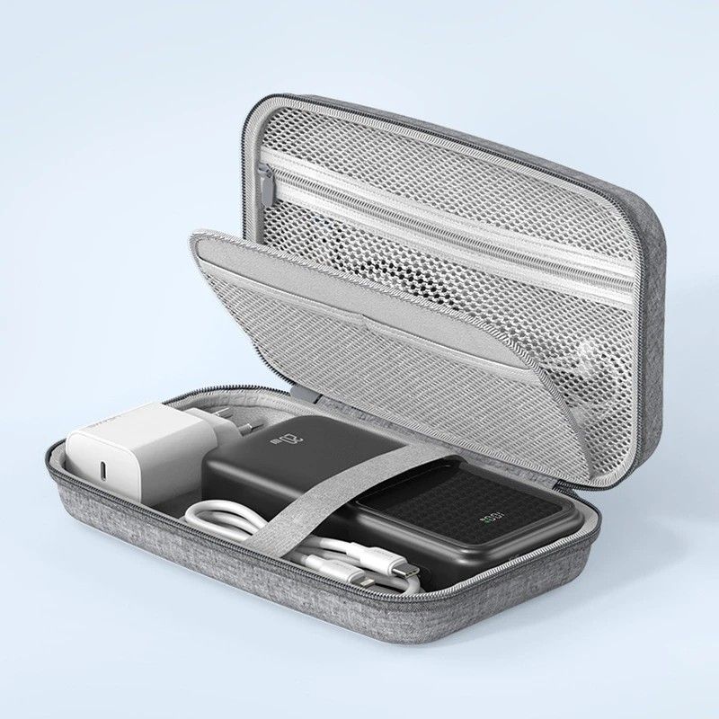 Waterproof Double Layer Electronics Organizer Bag  Travel Cable Cord Storage Pouch 9