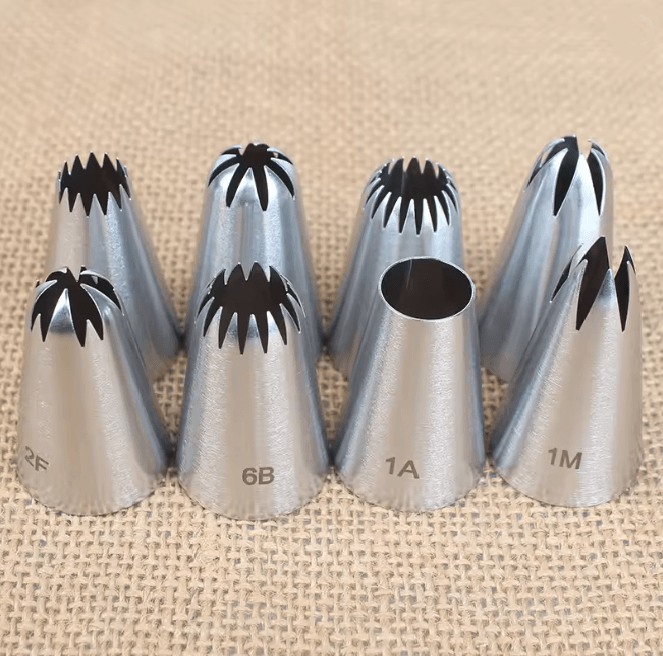 Stainless Steel Cake Piping Nozzles Set 4