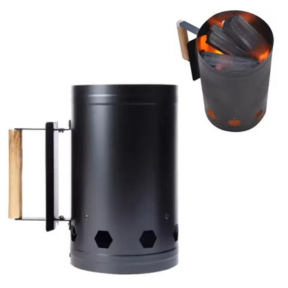 Charcoal Ignition Bucket  Outdoor BBQ Stove Spark Bucket Igniter For Grilling  Camping 2