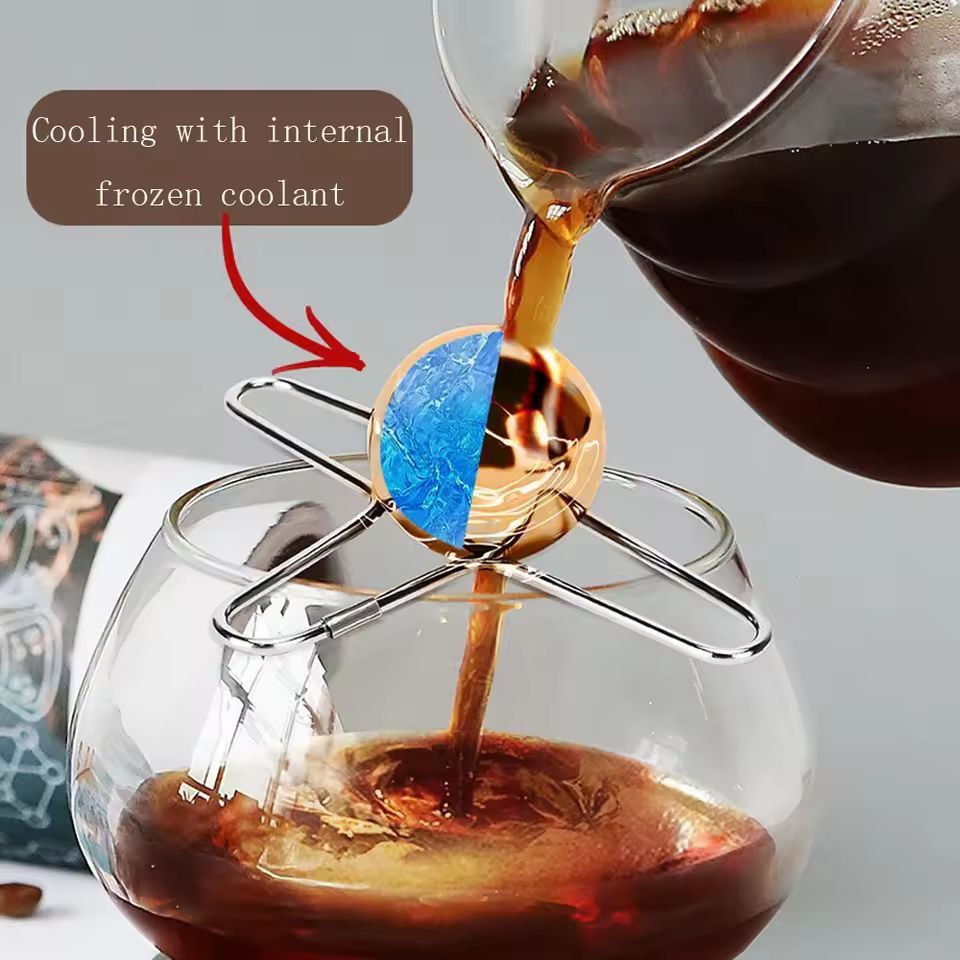Premium Stainless Steel Espresso Cooling Ball  FlavorPreserving Reusable Coffee Chiller 1