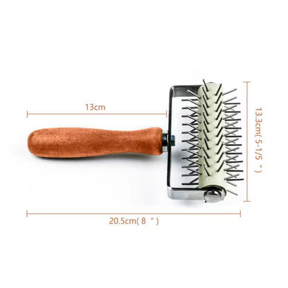 Ultimate Stainless Steel Pizza  Pastry Dough Roller With Wooden Handle 5