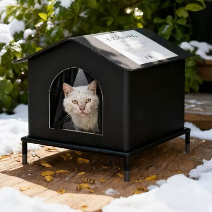 AllWeather Outdoor Cat Shelter  Waterproof Thermal Pet House For Stray Cats And Small Dogs 6
