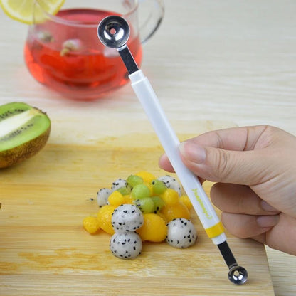 Double Ended Stainless Steel Scoop Apple Ball Melon Spoon Kitchen Gadgets