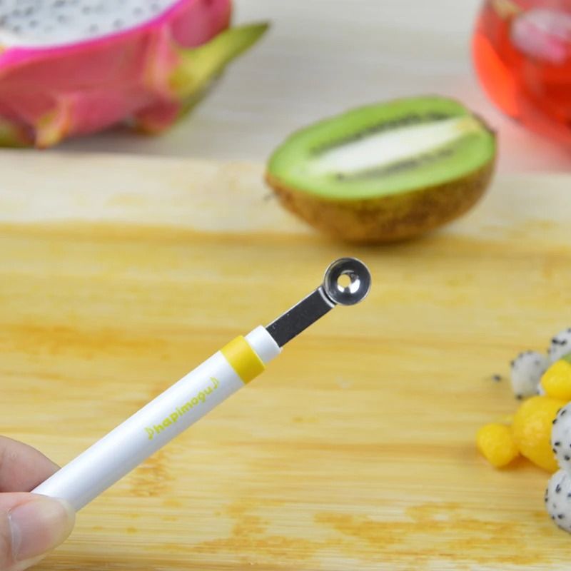 Double Ended Stainless Steel Scoop Apple Ball Melon Spoon Kitchen Gadgets 3