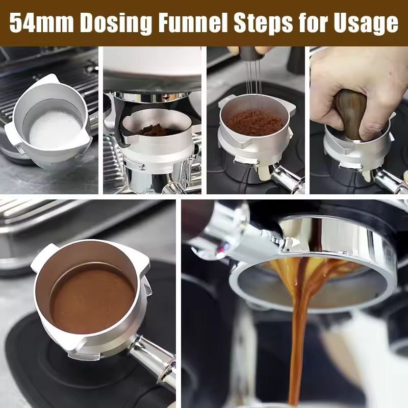 Premium 54 Mm Espresso Dosing Ring  Funnel  Clean Consistent Shots Every Time 3