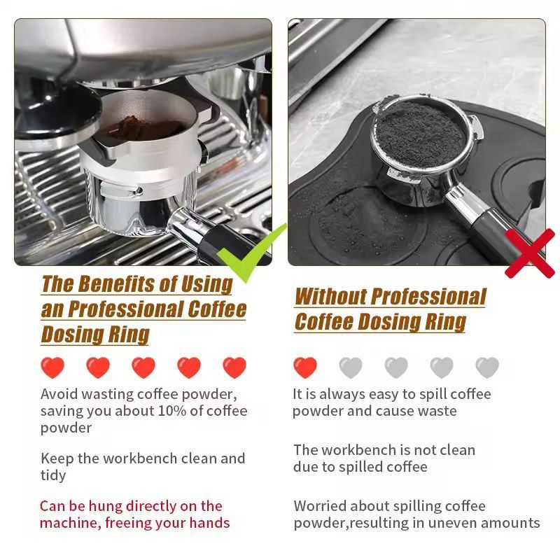 Premium 54 Mm Espresso Dosing Ring  Funnel  Clean Consistent Shots Every Time 4