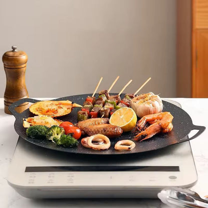 Ultimate Korean BBQ  Grill Pan  Nonstick Aluminum Round Griddle For Indoor  Outdoor BBQ 3