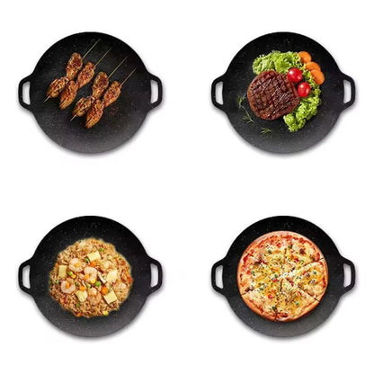 Ultimate Korean BBQ  Grill Pan  Nonstick Aluminum Round Griddle For Indoor  Outdoor BBQ 5