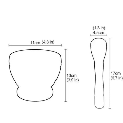 Resin Garlic  Herb Mortar And Pestle Set  Premium Spice Grinder Bowl 5