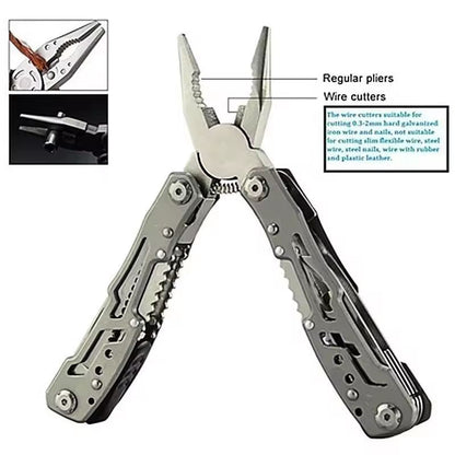 AllPurpose 15in1 Folding Survival MultiTool  Compact Pliers Knife  Outdoor Gear 7