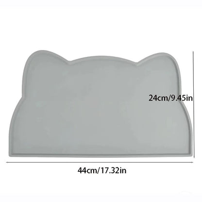 Silicone Pet Feeding Bowl Mat Waterproof Non Stick Pet Food Tray 4