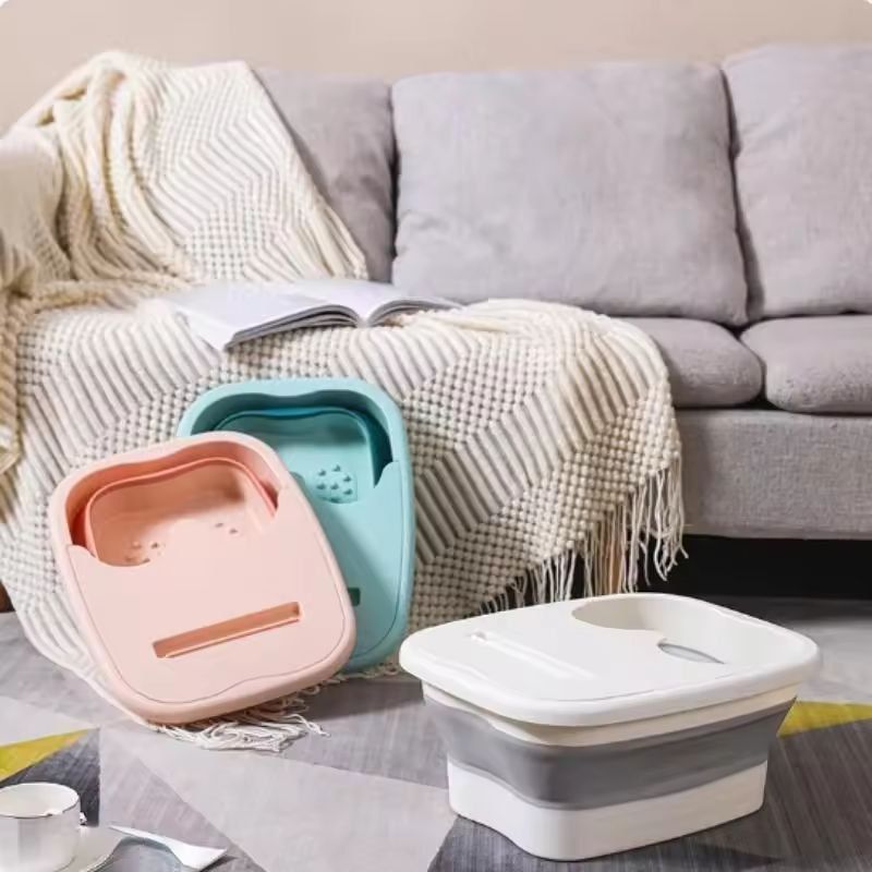 Foldable Foot Spa Massage Bucket  Portable Collapsible Foot Bath For Relaxing Home Soaks 2