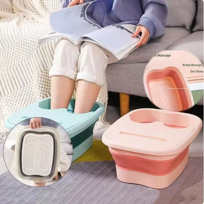 Foldable Foot Spa Massage Bucket  Portable Collapsible Foot Bath For Relaxing Home Soaks 10