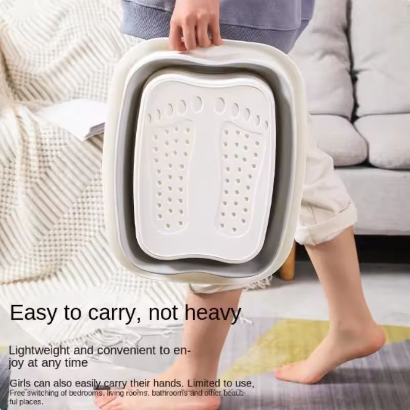 Foldable Foot Spa Massage Bucket  Portable Collapsible Foot Bath For Relaxing Home Soaks 4