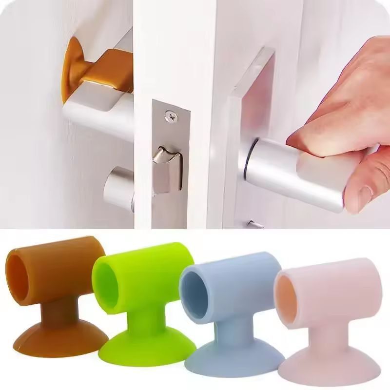 Silicone Door Handle Silent Stopper  AntiCollision Wall Protector Pad 1