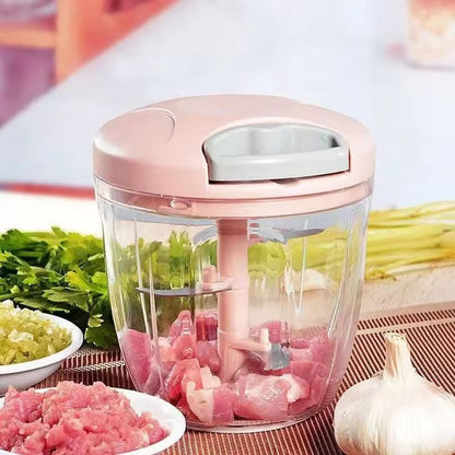 Compact PullCord Kitchen Chopper  Multifunctional Garlic  Vegetable Grinder 1