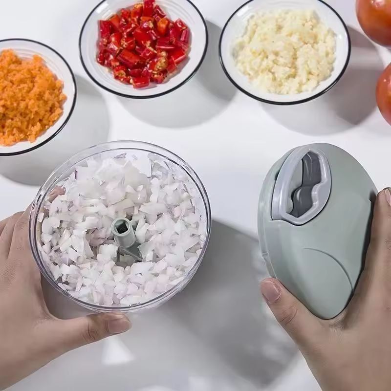 Compact PullCord Kitchen Chopper  Multifunctional Garlic  Vegetable Grinder 3