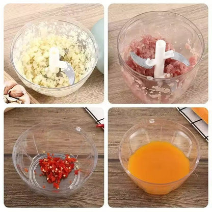 Compact PullCord Kitchen Chopper  Multifunctional Garlic  Vegetable Grinder 5