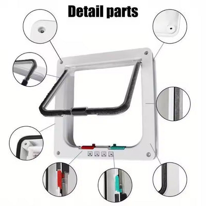 SmartTwoWay Pet Door  Secure Cat  Dog Flap For Easy Entry  Exit 2