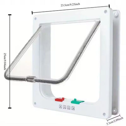 SmartTwoWay Pet Door  Secure Cat  Dog Flap For Easy Entry  Exit 5