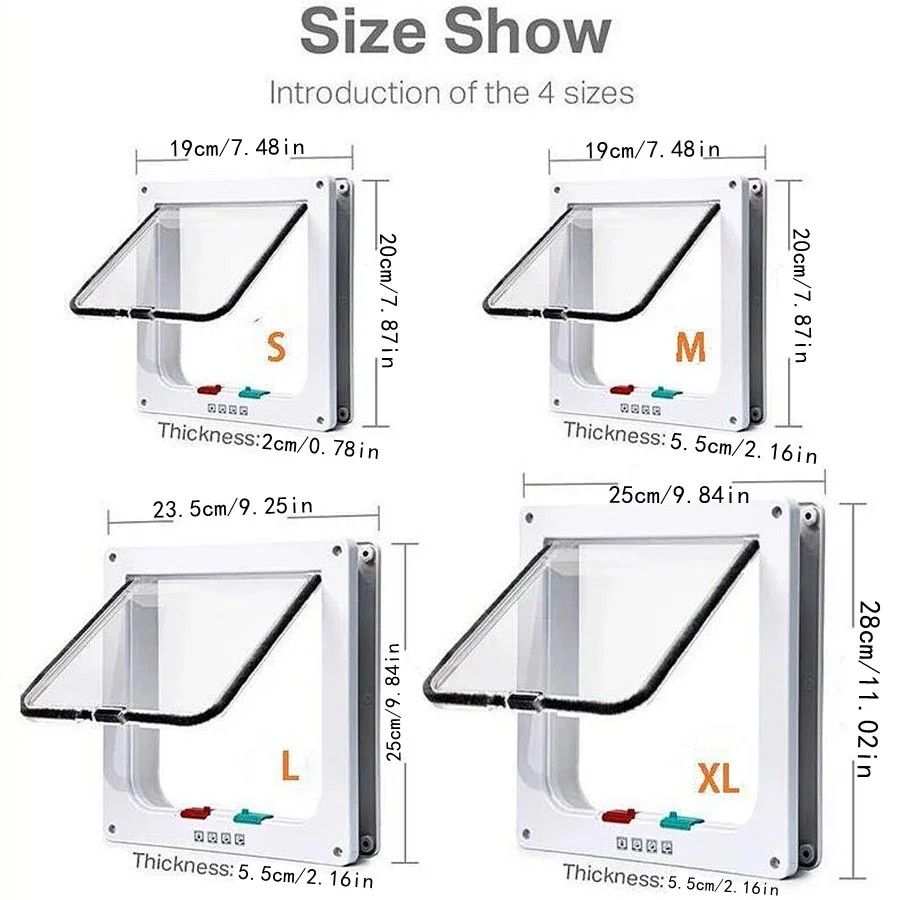 SmartTwoWay Pet Door  Secure Cat  Dog Flap For Easy Entry  Exit 6