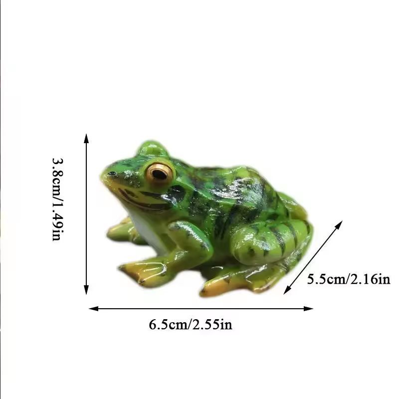 Charming Frog Resin Garden Ornament  Mini Landscape  Bonsai Decoration 5