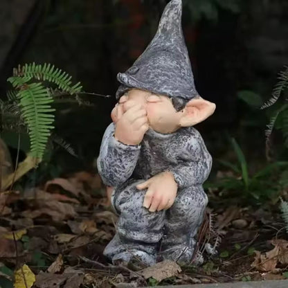 Garden Gnome Laugh  Lawn Resin Statue  Funny Gnome Garden Decor  Outdoor Ornament 1