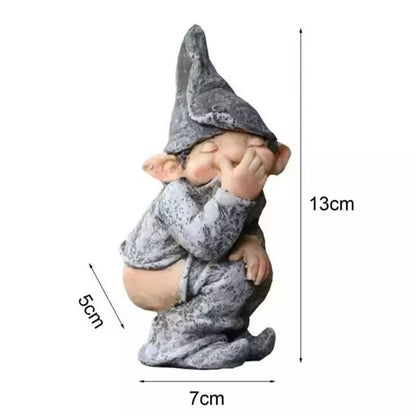 Garden Gnome Laugh  Lawn Resin Statue  Funny Gnome Garden Decor  Outdoor Ornament 5