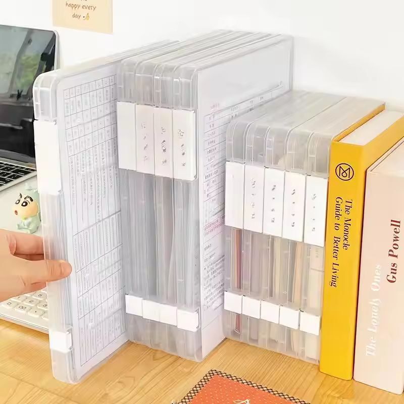 Clear A4 Document Storage Box – Transparent File Case for Office & Home