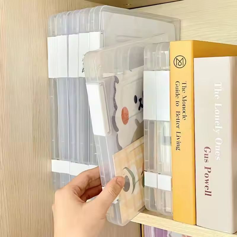Clear A4 Document Storage Box  Transparent File Case For Office  Home 1