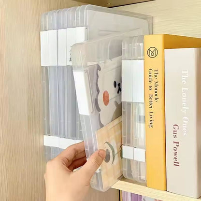 Clear A4 Document Storage Box  Transparent File Case For Office  Home 1