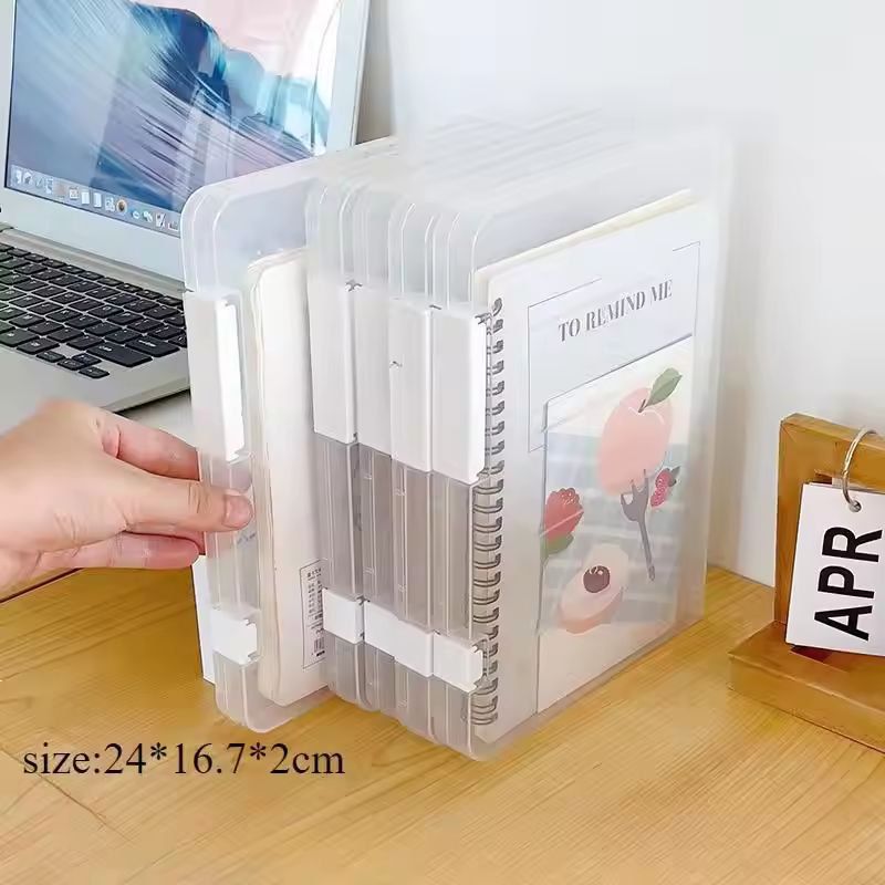 Clear A4 Document Storage Box  Transparent File Case For Office  Home 3