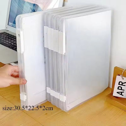 Clear A4 Document Storage Box  Transparent File Case For Office  Home 4