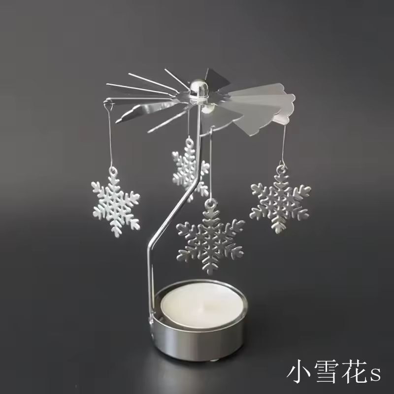 Rotating Metal Carousel TeaLight Candle Holder  Festive Spinning Xmas Centerpiece 9