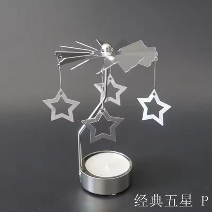 Rotating Metal Carousel TeaLight Candle Holder  Festive Spinning Xmas Centerpiece 11