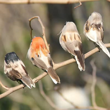 NaturalLook Feather Sparrow Decorative Birds 2Pack  Realistic Artificial Bird Decoration For Garden 1