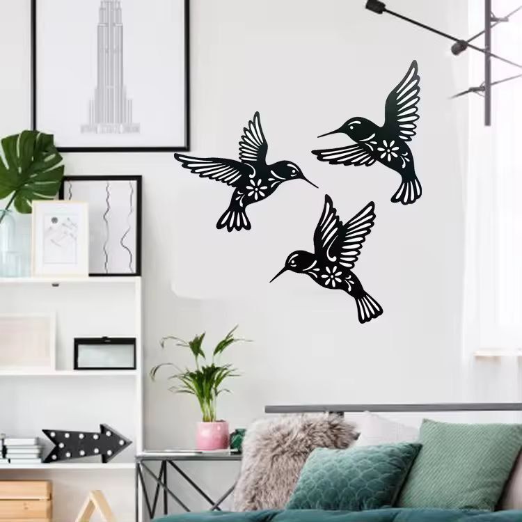 Hummingbird Harmony 3Piece Metal Wall Art Sculpture Set 2