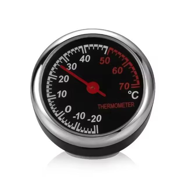 Compact AirVent Car Clock  Thermometer  Mini Quartz Clock And Hygrometer Gauge 7