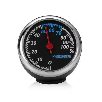 Compact AirVent Car Clock  Thermometer  Mini Quartz Clock And Hygrometer Gauge 8