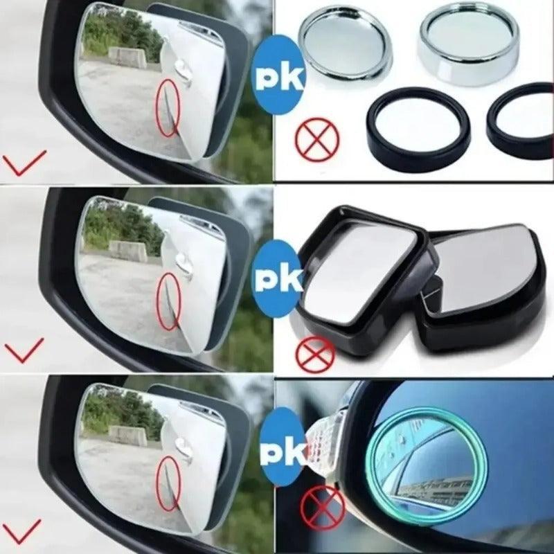 Universal Fit Glass Car Wide Angle Rear View Mirror Adjustable Blind Spot Mirror 5