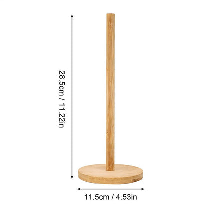 Kitchen Wooden Roll Paper Towel Holder, Bathroom Tissue Vertical Stand, Disposable Paper Pot Storage Accessories