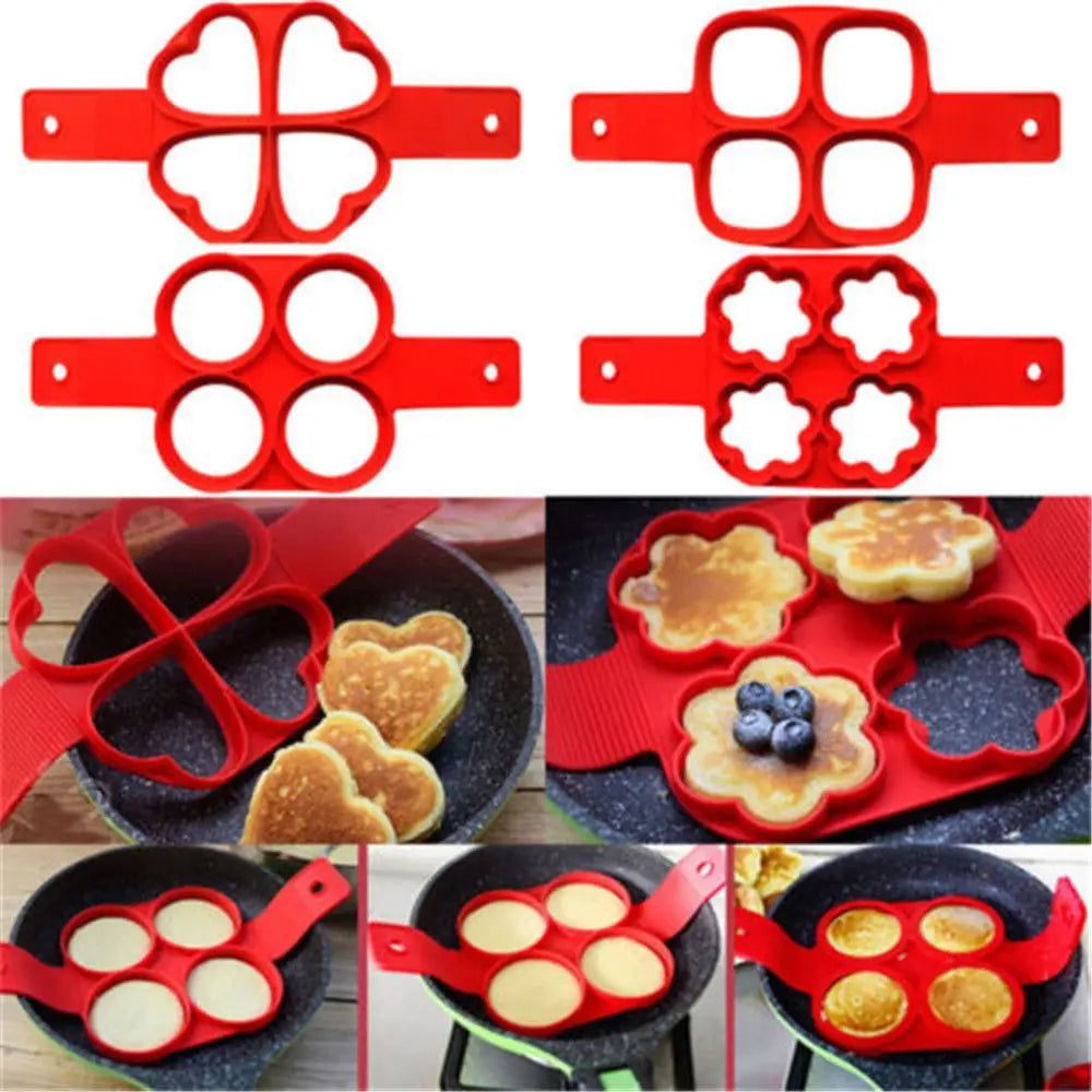 Egg Cooker Nonstick Pancake Maker Silicone Fried Egg Shaper Omelet Mold For Kitchen 2