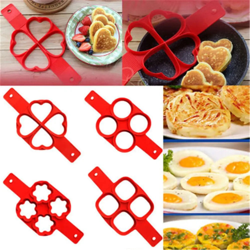 Egg Cooker Nonstick Pancake Maker Silicone Fried Egg Shaper Omelet Mold For Kitchen 3