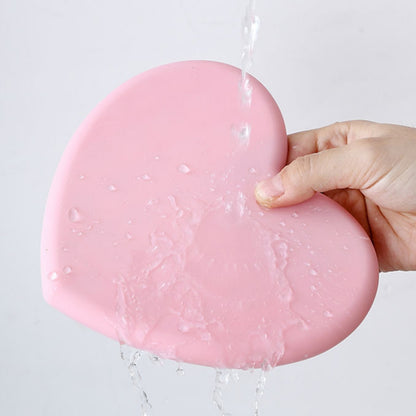 Thicker Drink Cup Coasters, Heat Resistant Silicone Mat, Non-slip Heart-shaped Placemat, Kitchen Table Holder