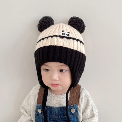 Cute Cartoon Animals Baby Hat Winter Warm Knitted Beanies For Boys And Girls AntiCold Toddler Kids  8