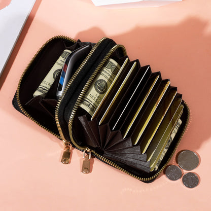 LycheePattern Fashion Purse Large Capacity Coin Purse With Zipper Women Zipper Short Style Multi Ca 1