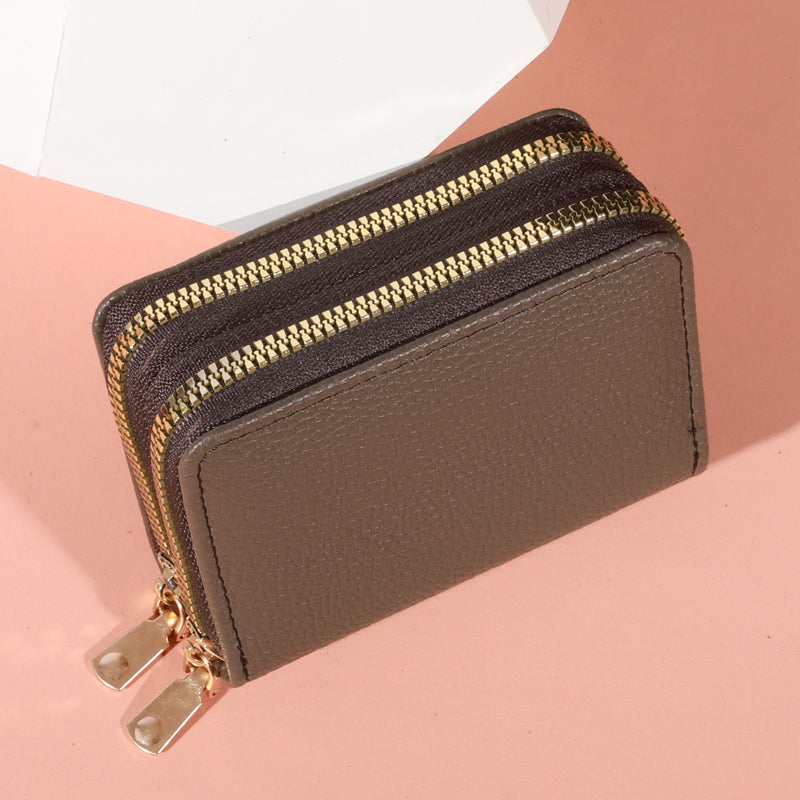 LycheePattern Fashion Purse Large Capacity Coin Purse With Zipper Women Zipper Short Style Multi Ca 5