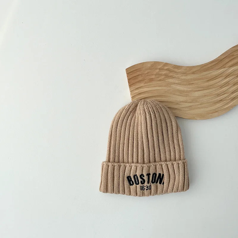 Winter Thickened Baby Wool Hat, Fashion Protection, Knitted Korean Baby Hat Gift for Kids