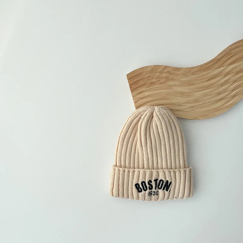 Winter Thickened Baby Wool Hat, Fashion Protection, Knitted Korean Baby Hat Gift for Kids